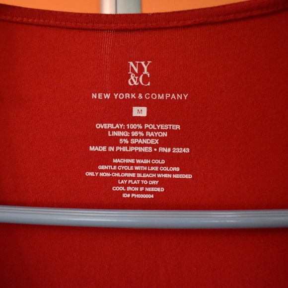 Women's Size Medium Red NY&C Business Casual Tank Top - Picture 2 of 2